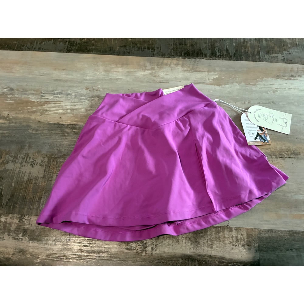 Blogilates Women Crisscross Slit Skort Purple Athletic Tennis Skirt XS NWT